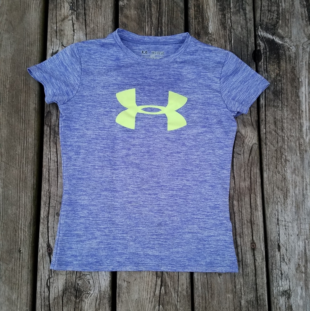 New Under Armour athletic purple dri fit tee
